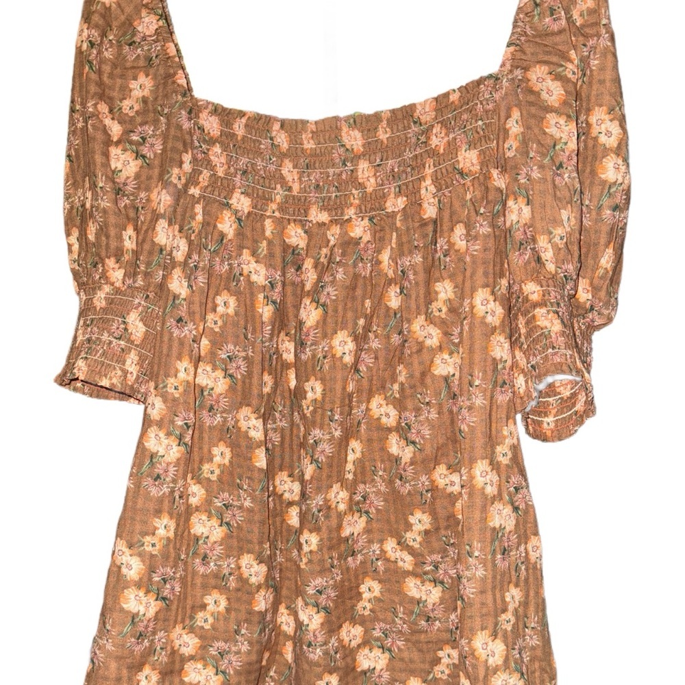 Easel Floral Brown Women's Top